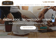 Tablet Screenshot of infinitytitle.com